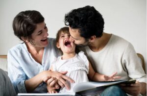 parents reading with their child